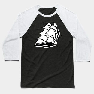 Old Tall Sailing Ship Baseball T-Shirt